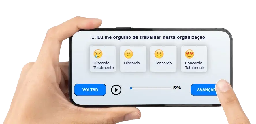 Interface mobile de pesquisa de clima real